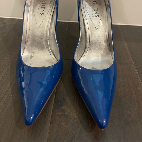 Guess Patent Blue Heels - Picture 2 of 4